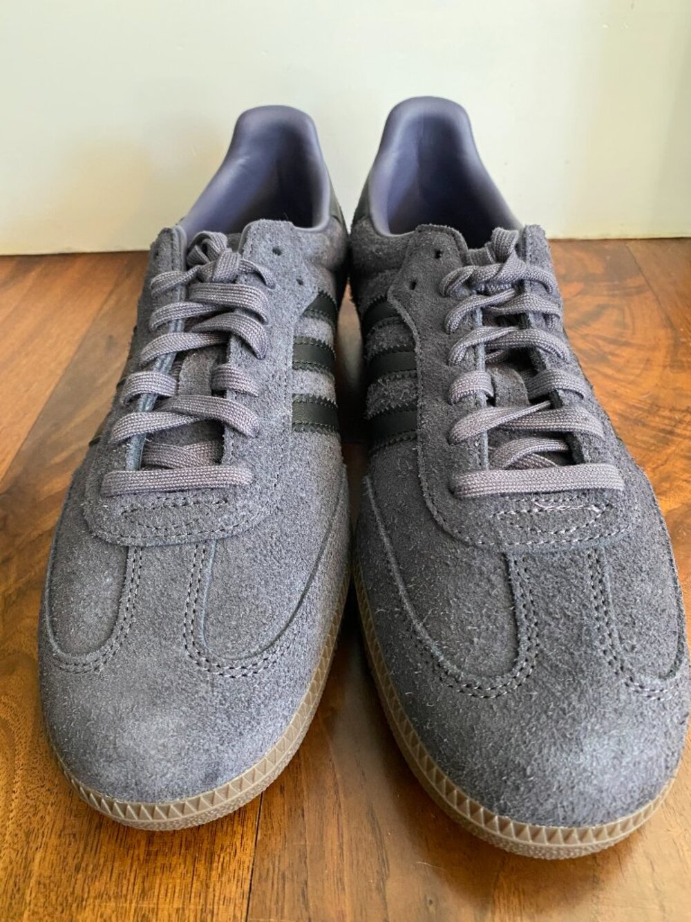 Adidas Samba OG Suede Sneakers Gray/Charcoal Men's Size 10.5 Like New - Picture 3 of 7